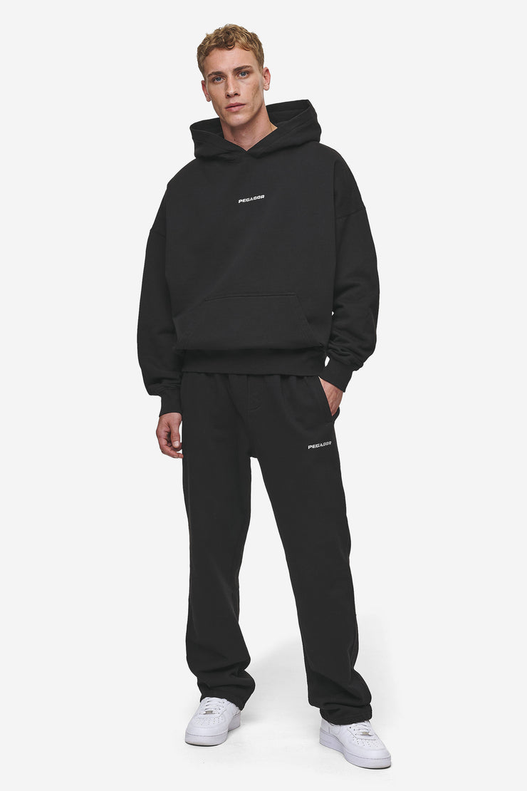 Pegador Logo Boxy Hoodie Washed Black