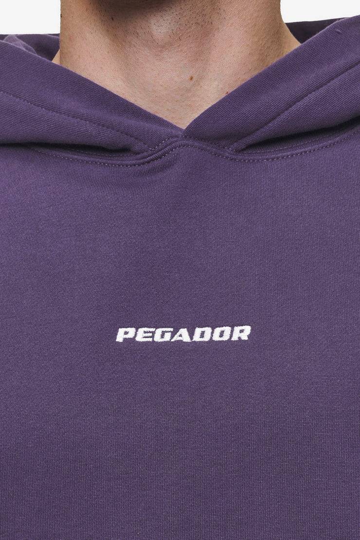Pegador Logo Boxy Hoodie Washed Deep Purple
