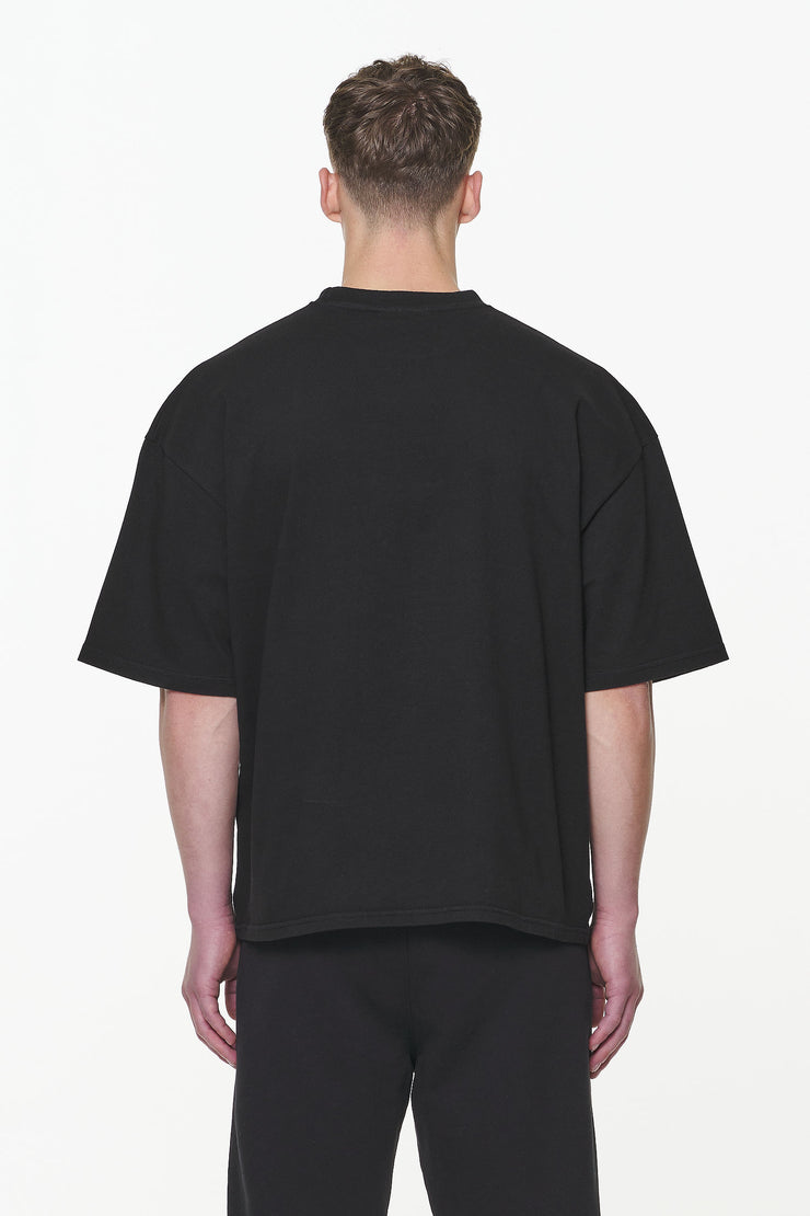 Pegador Logo Boxy Tee Vintage Washed Onyx Black