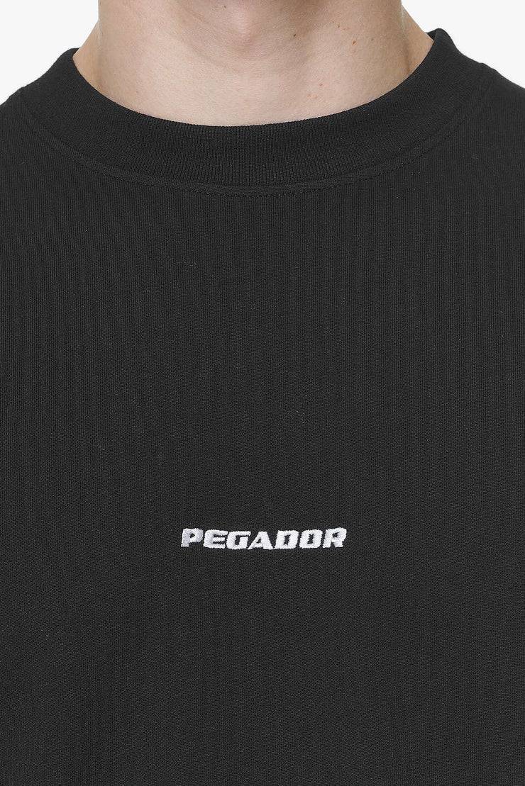 Pegador Logo Boxy Tee Vintage Washed Onyx Black