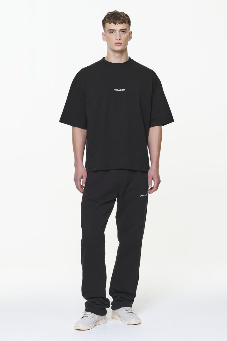 Pegador Logo Boxy Tee Vintage Washed Onyx Black