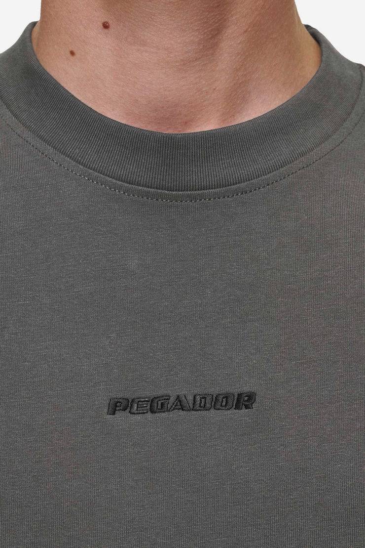 Pegador Logo Boxy Tee Washed Anthracite