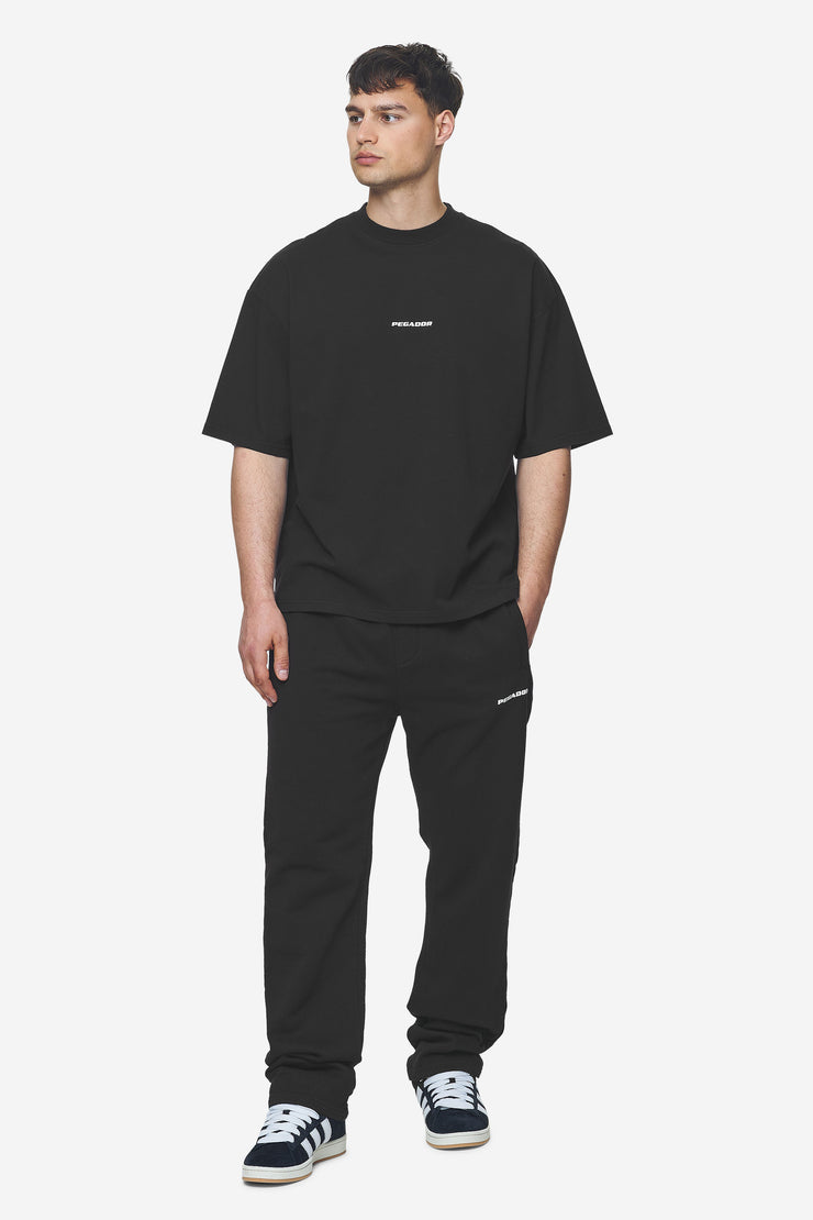 Pegador Logo Boxy Tee Washed Black White Gum