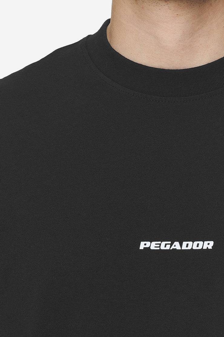 Pegador Logo Boxy Tee Washed Black White Gum