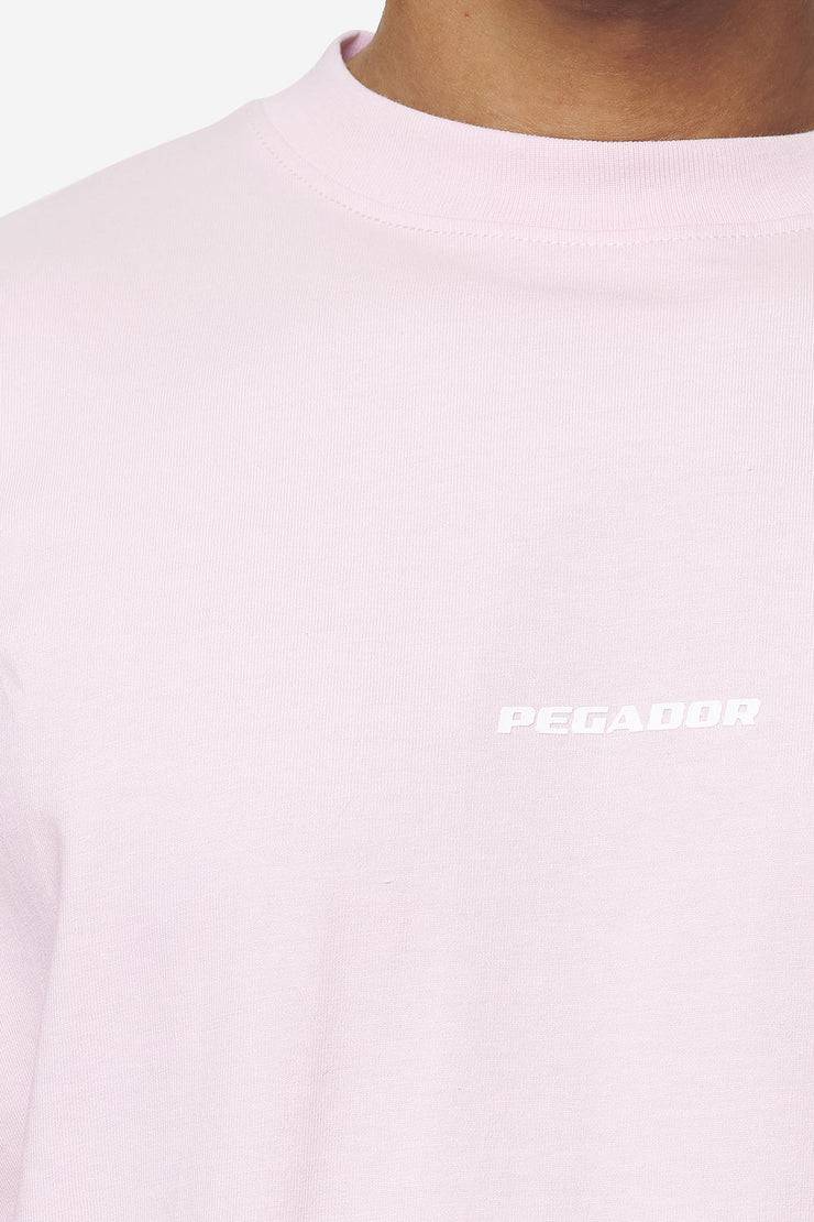 Pegador Logo Boxy Tee Washed Bubblegum White Gum