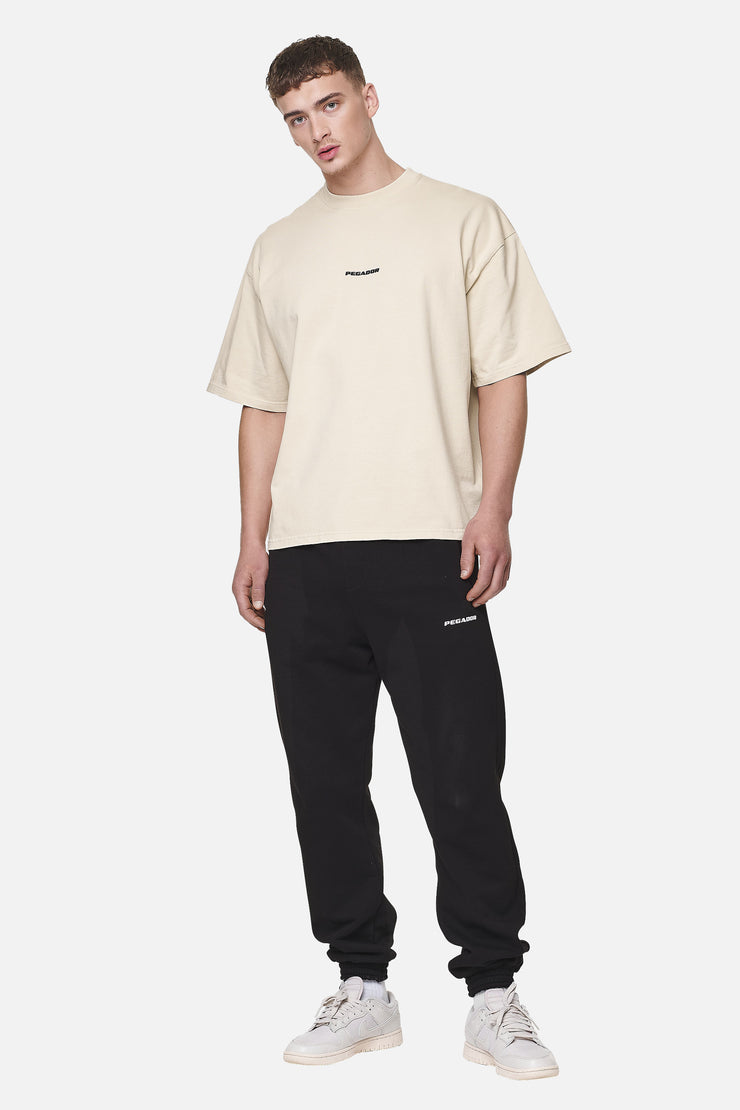 Pegador Logo Boxy Tee Washed Desert Sand Black Gum