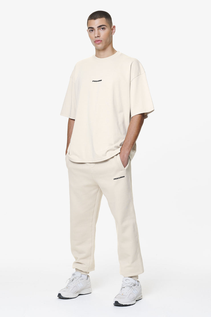 Pegador Logo Boxy Tee Washed Dust Cream Gum