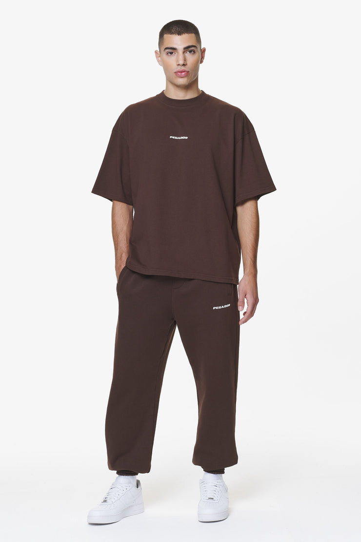 Pegador Logo Boxy Tee Washed Oak Brown Gum
