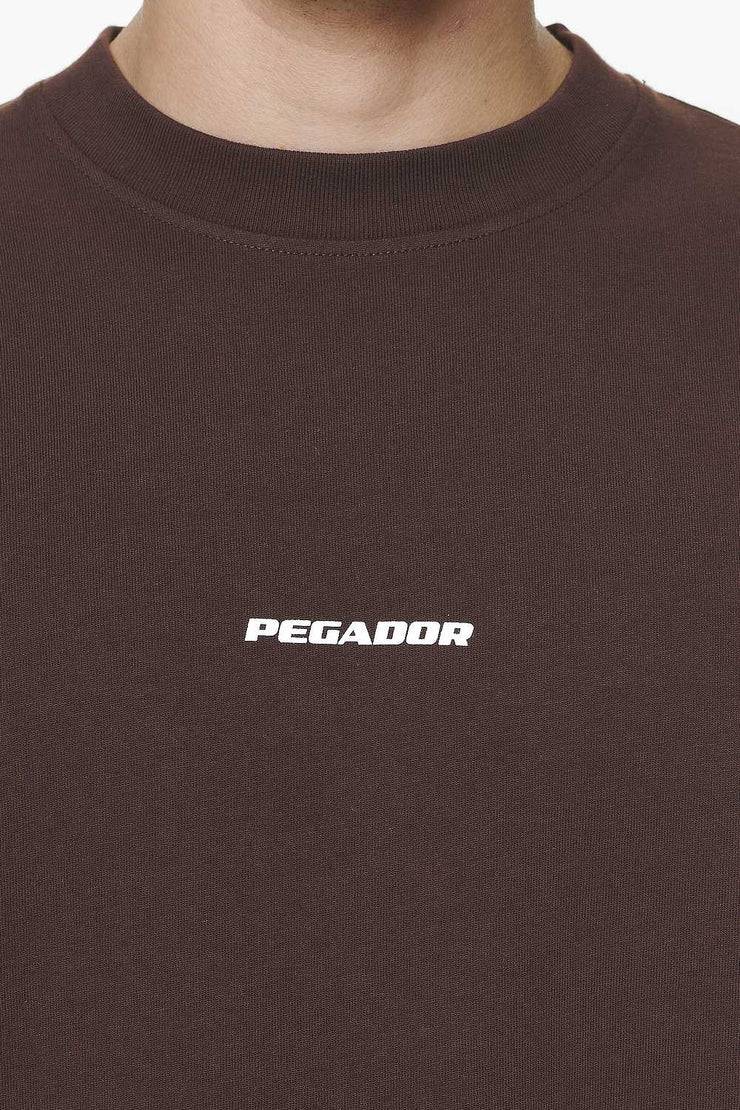 Pegador Logo Boxy Tee Washed Oak Brown Gum