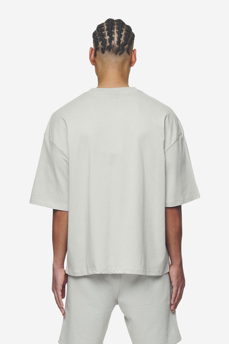 Pegador Logo Boxy Tee Washed Pearl Grey White Gum