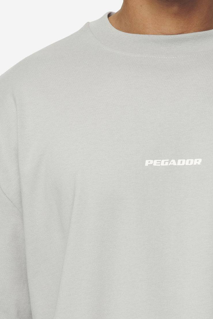 Pegador Logo Boxy Tee Washed Pearl Grey White Gum