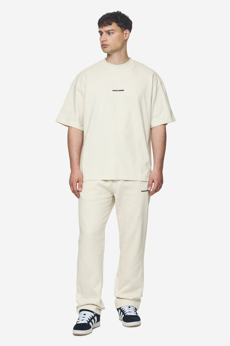 Pegador Logo Boxy Tee Washed Salty Cream Black Gum