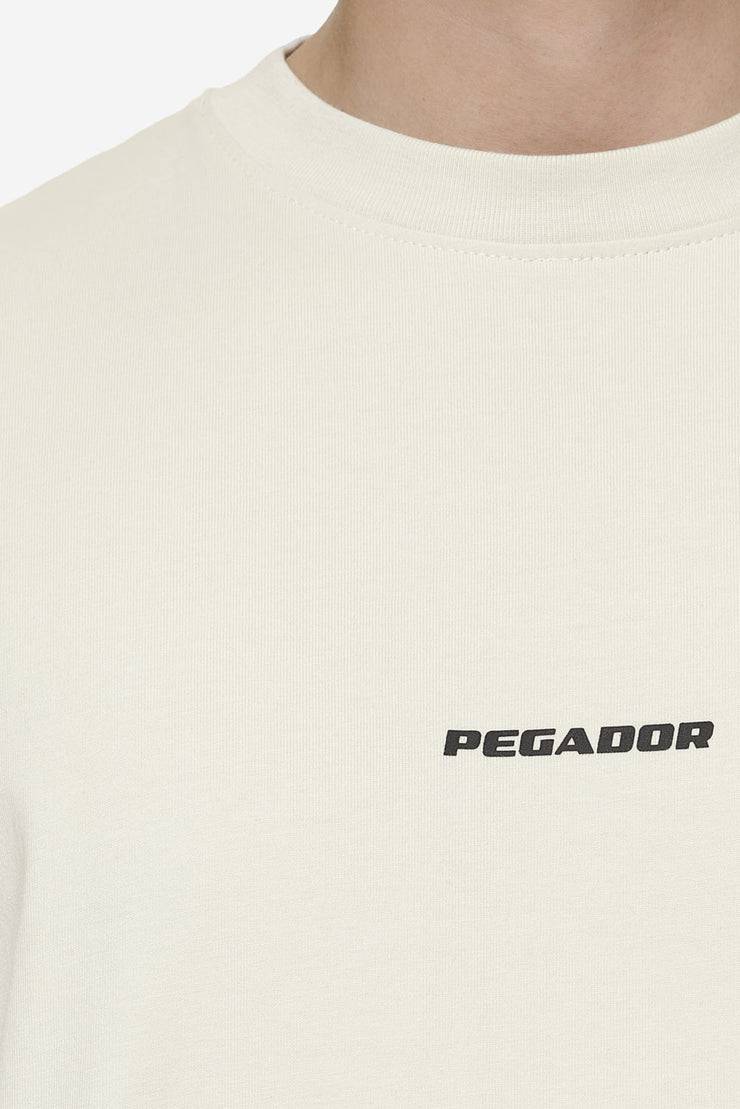 Pegador Logo Boxy Tee Washed Salty Cream Black Gum