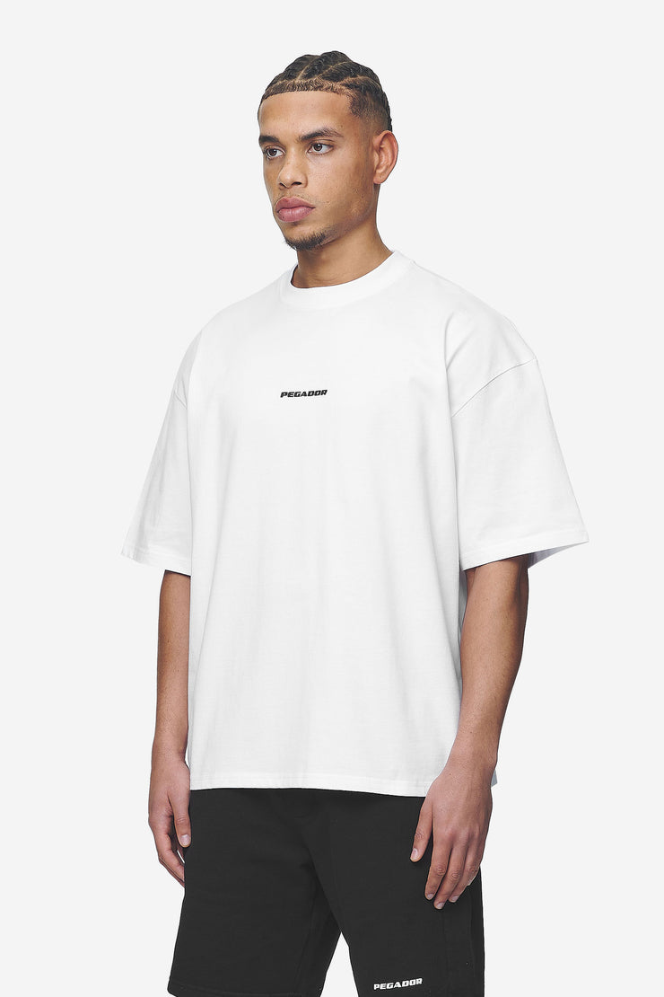 Pegador Logo Boxy Tee White Black Gum