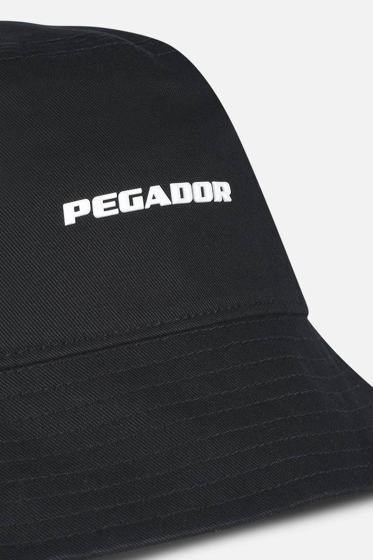 Pegador Logo Bucket Hat Black White