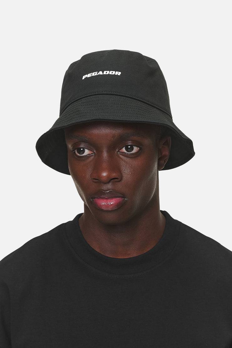 Pegador Logo Bucket Hat Black White