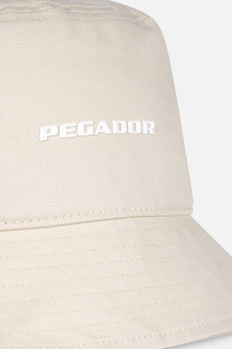 Pegador Logo Bucket Hat Desert Sand White