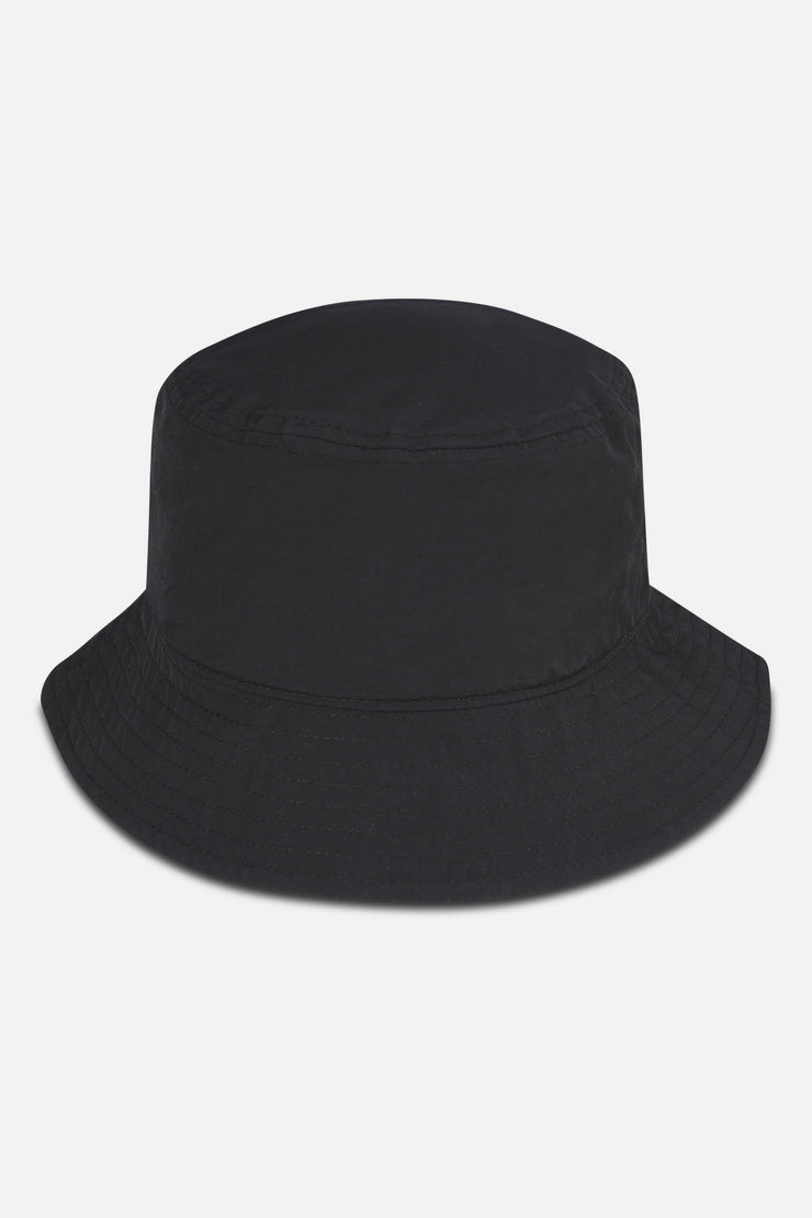 Pegador Logo Crushed Nylon Bucket Hat Black