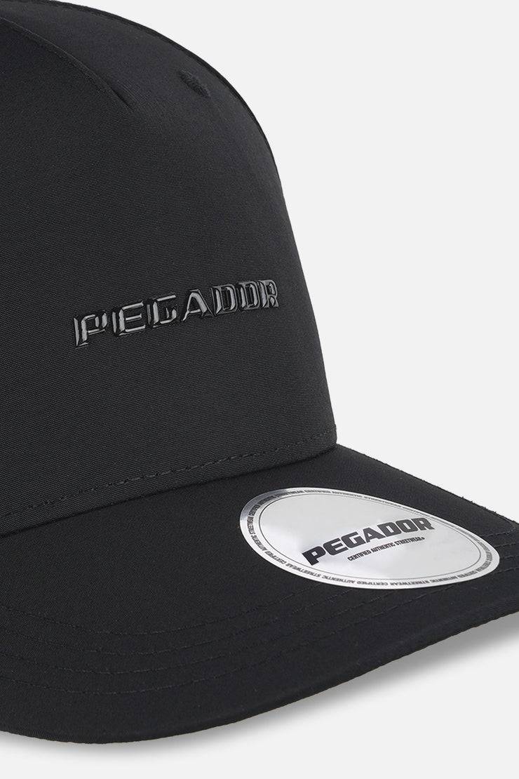 Pegador Logo Crushed Nylon Cap Black