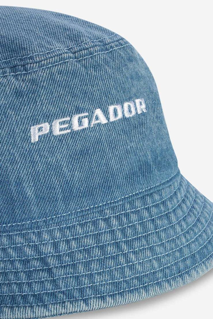 Pegador Logo Denim Bucket Hat Baby Blue