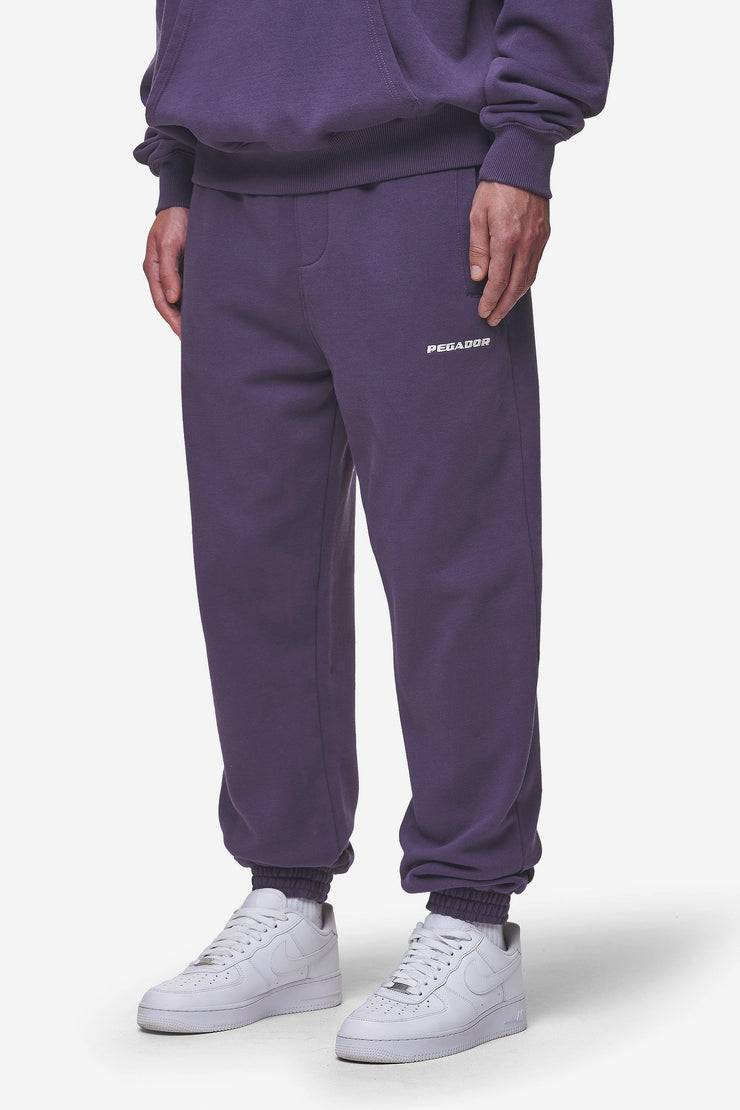 Pegador Logo Heavy Sweat Jogger Washed Deep Purple