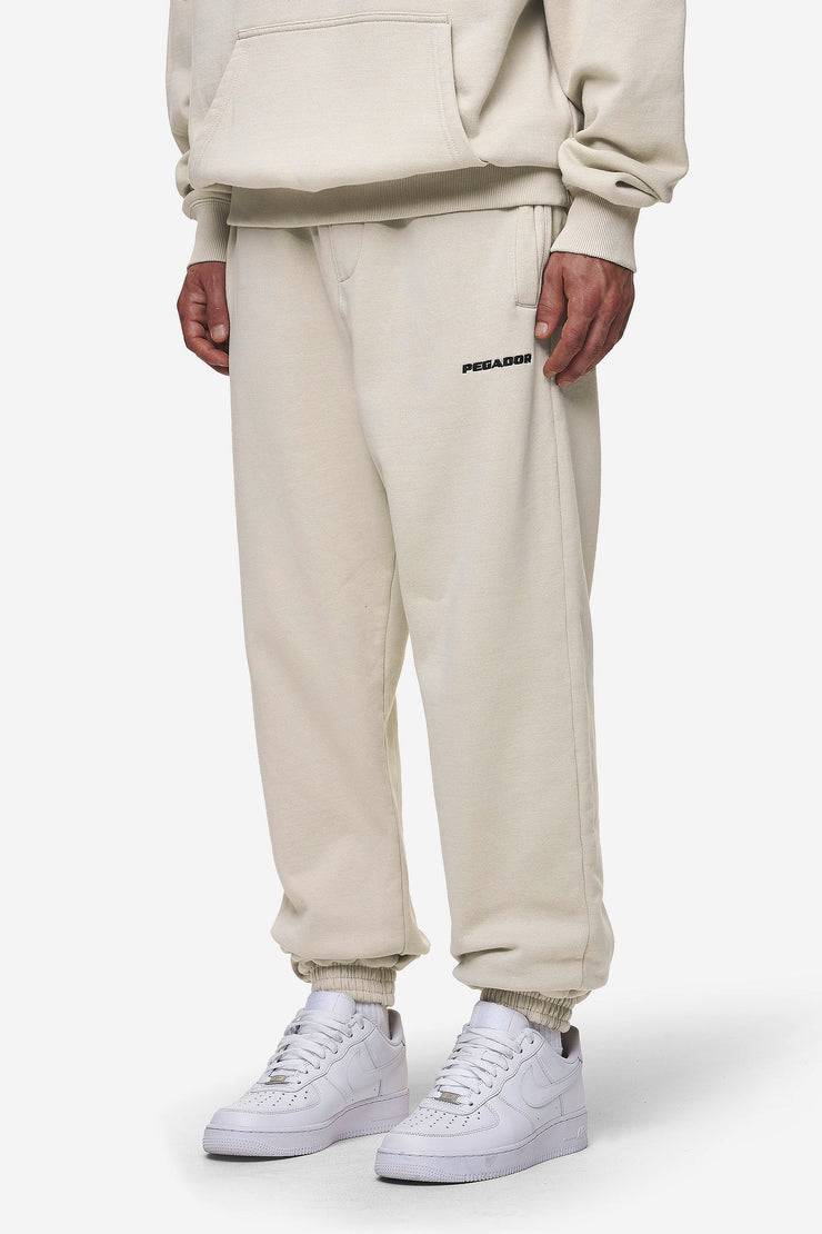 Pegador Logo Heavy Sweat Jogger Washed Light Beige