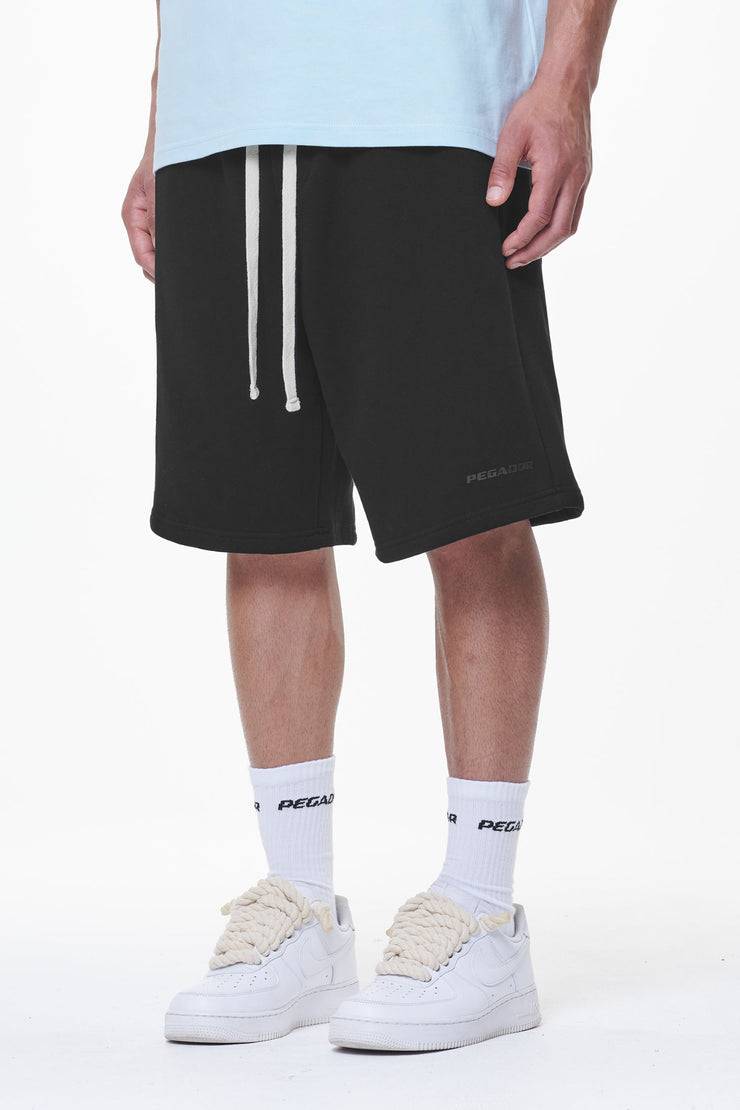 Pegador Logo Heavy Sweat Shorts Black Gum