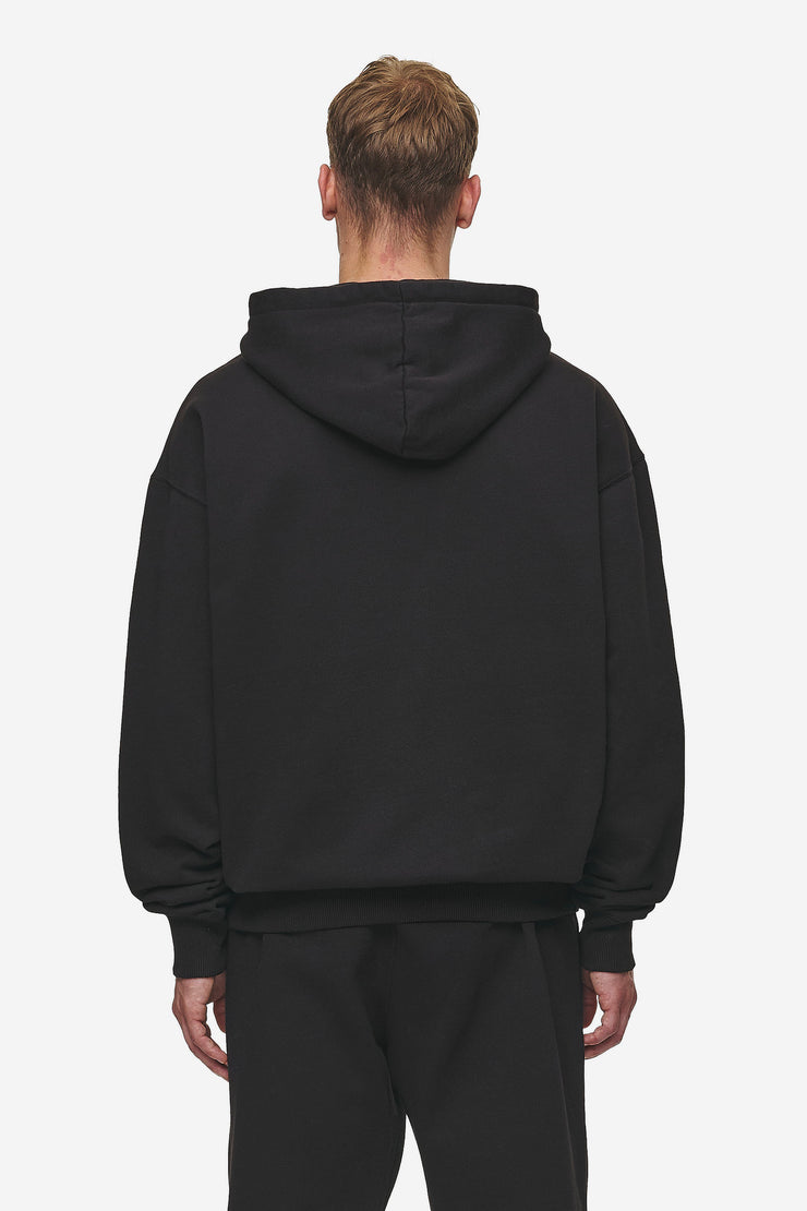 Pegador Logo Oversized Halfzip Hoodie Washed Black
