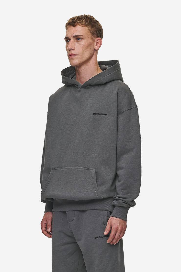 Pegador Logo Oversized Hoodie Washed Anthracite