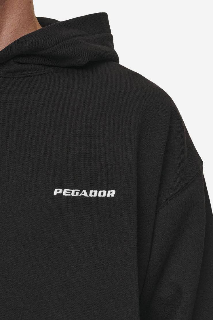 Pegador Logo Oversized Hoodie Washed Black