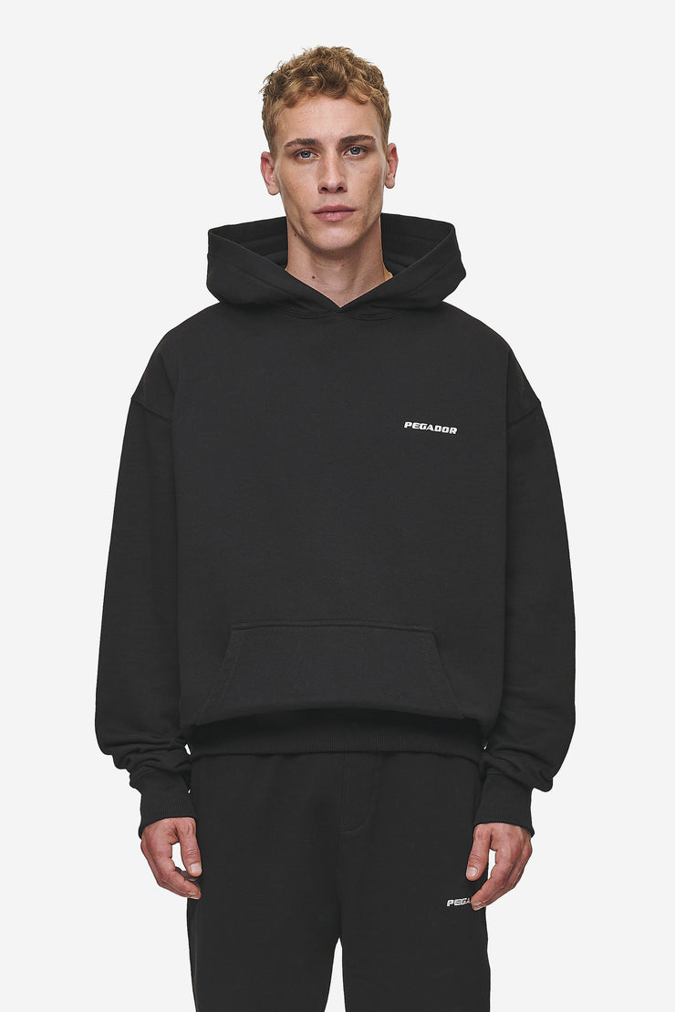 Pegador Logo Oversized Hoodie Washed Black