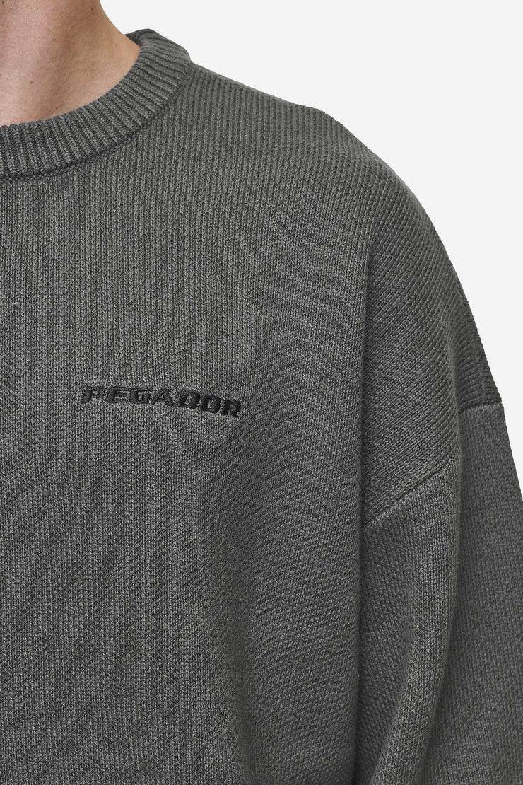 Pegador Logo Oversized Knit Sweater Anthracite