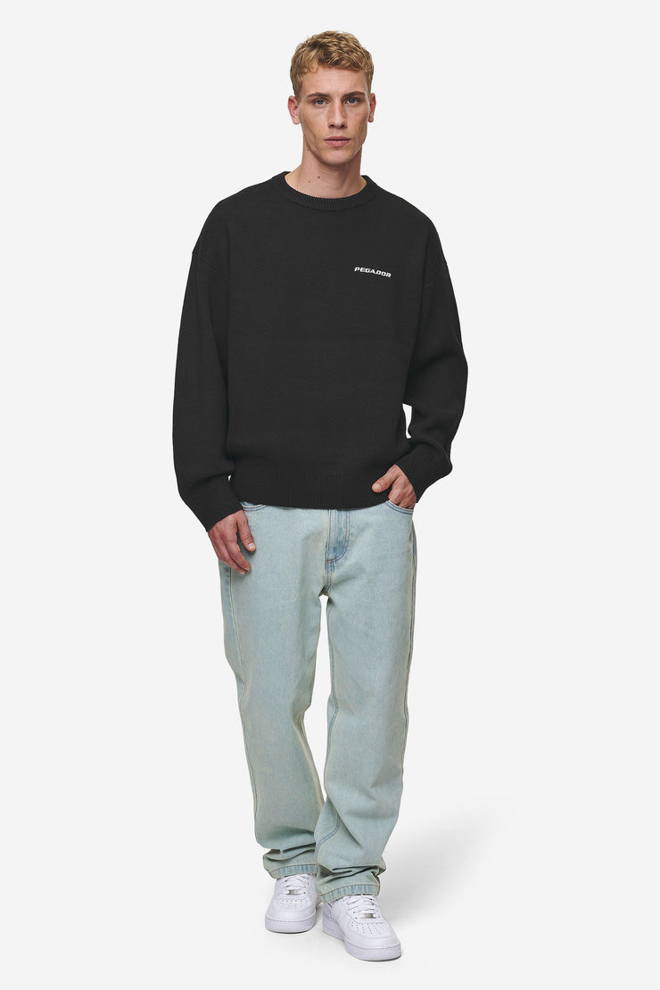 Pegador Logo Oversized Knit Sweater Black