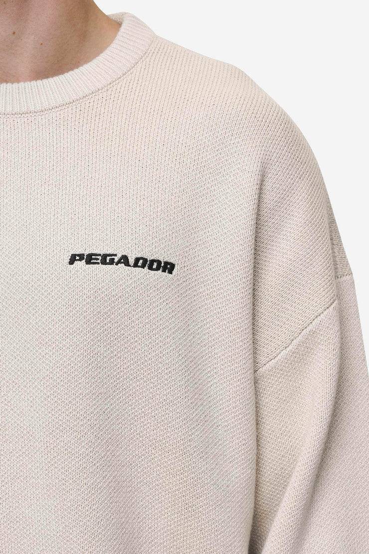 Pegador Logo Oversized Knit Sweater Light Beige