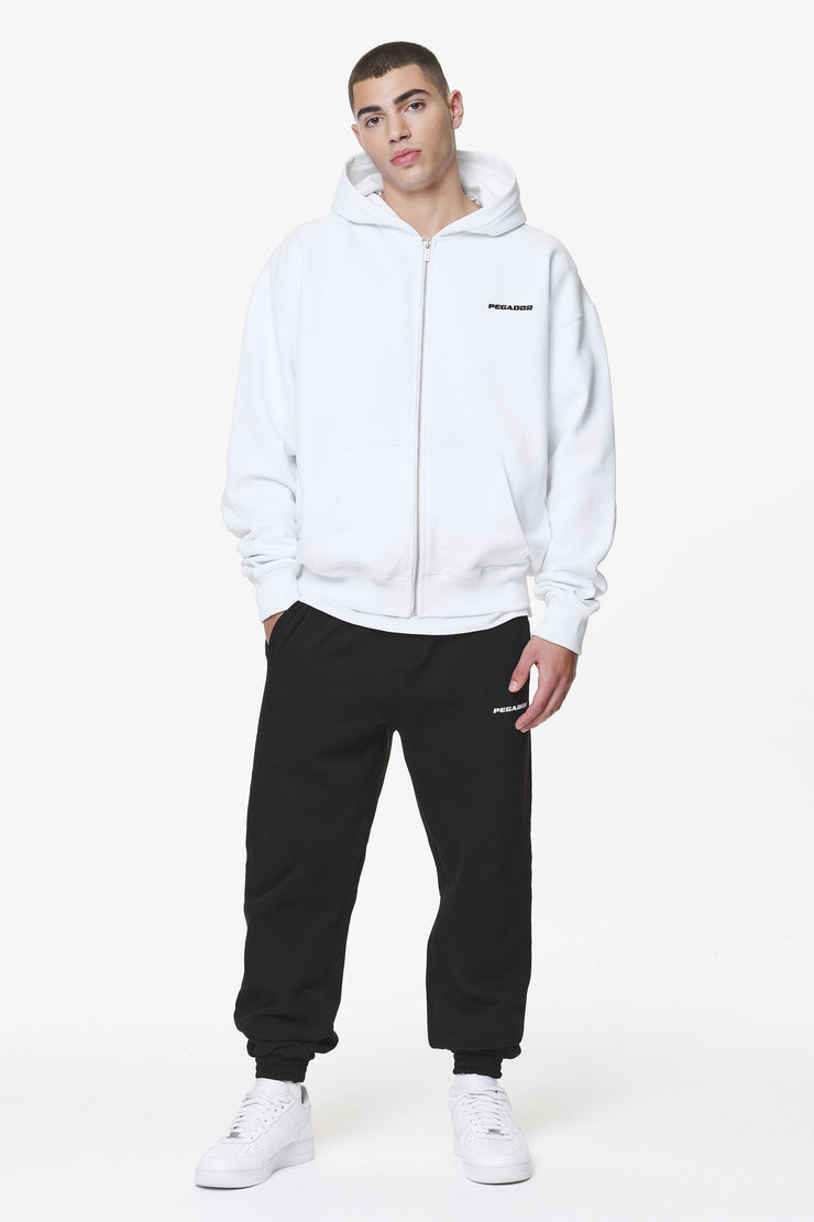 Pegador Logo Oversized Sweat Jacket White