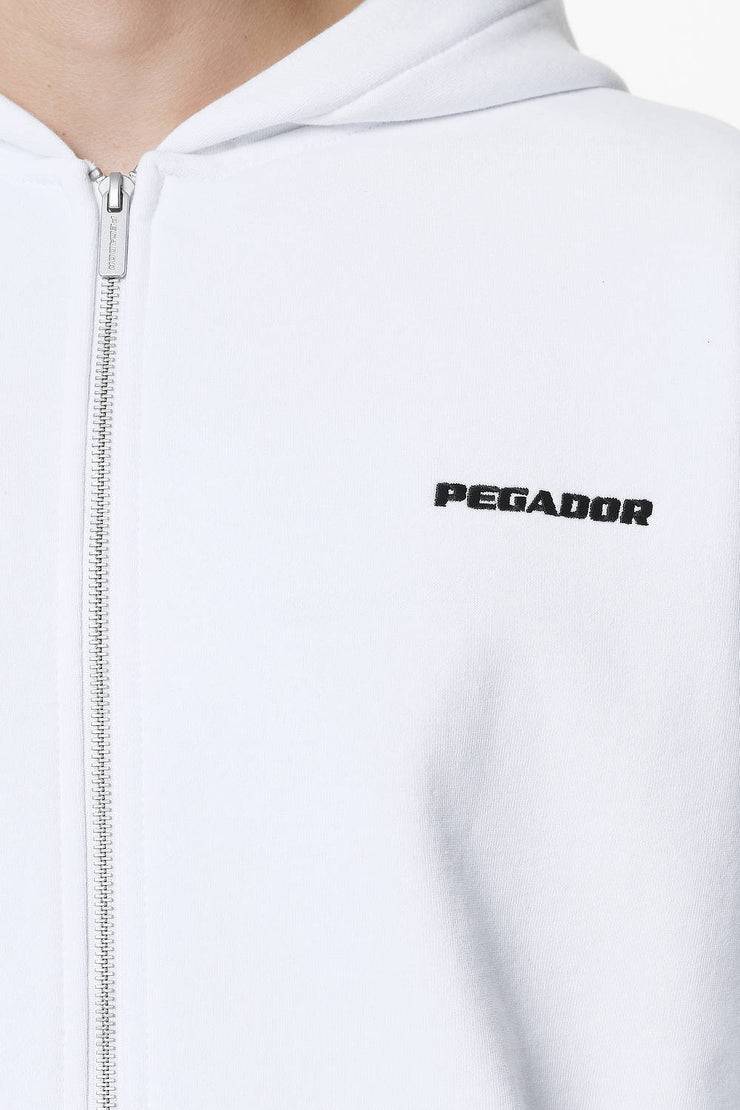 Pegador Logo Oversized Sweat Jacket White