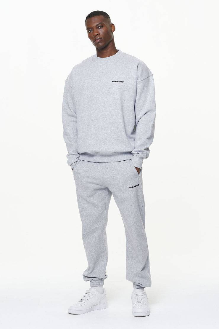 Pegador Logo Oversized Sweater Grey Melange