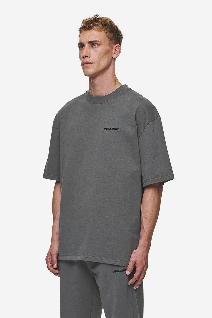 Pegador Logo Oversized Tee Washed Anthracite