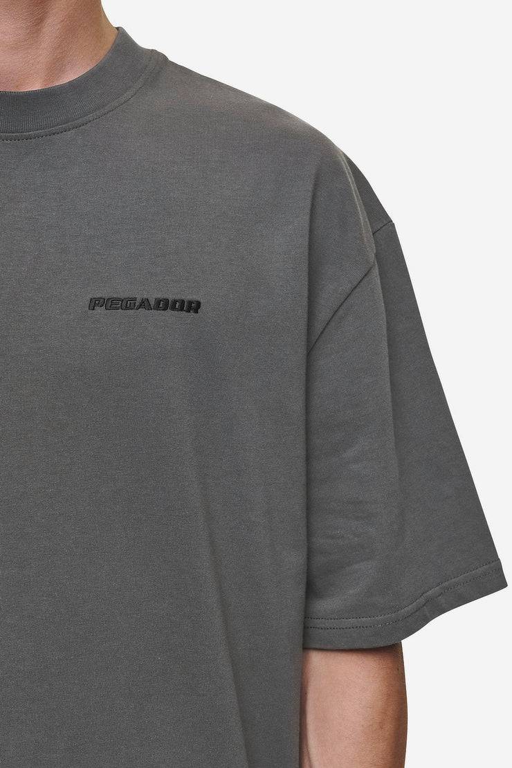 Pegador Logo Oversized Tee Washed Anthracite