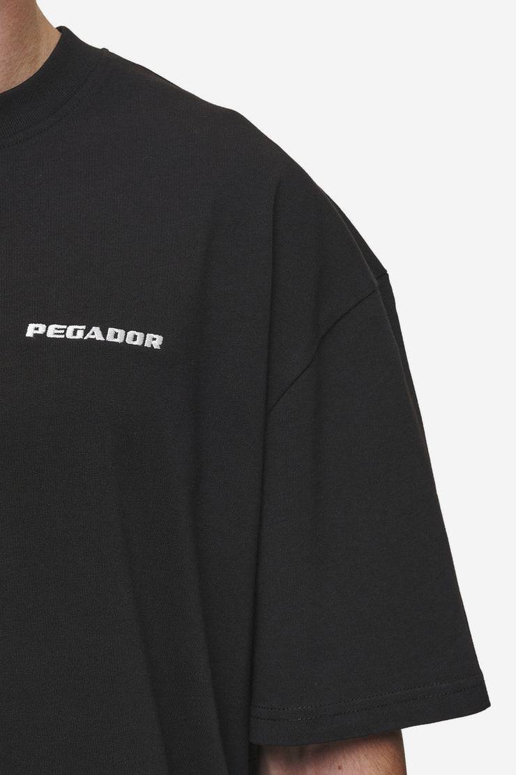 Pegador Logo Oversized Tee Washed Black
