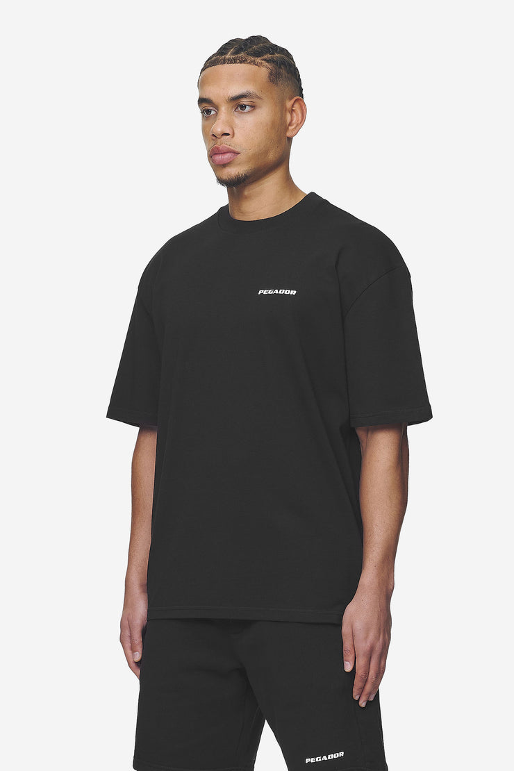Pegador Logo Oversized Tee Washed Black White Gum