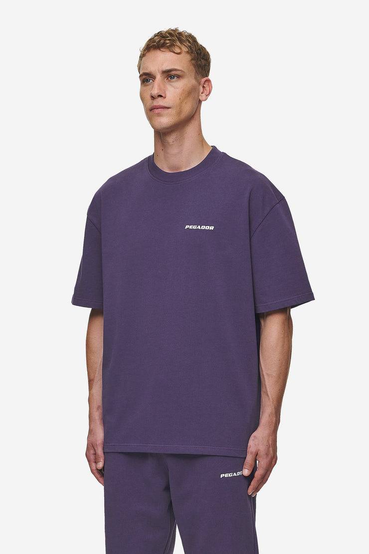Pegador Logo Oversized Tee Washed Deep Purple