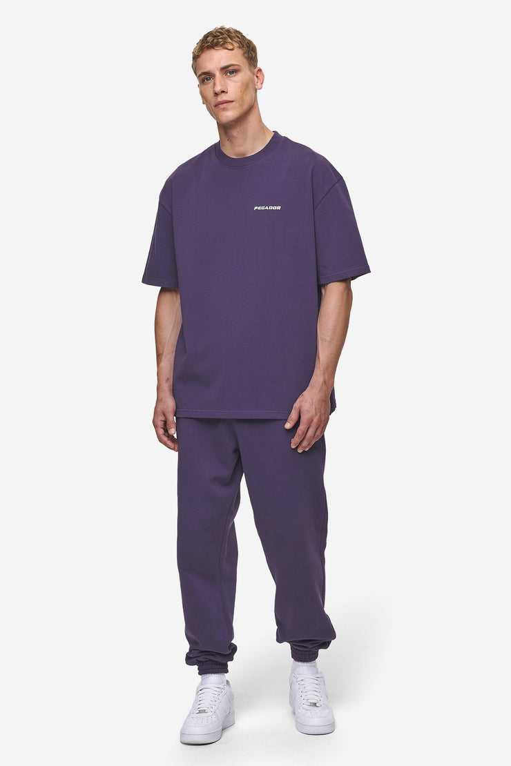 Pegador Logo Oversized Tee Washed Deep Purple
