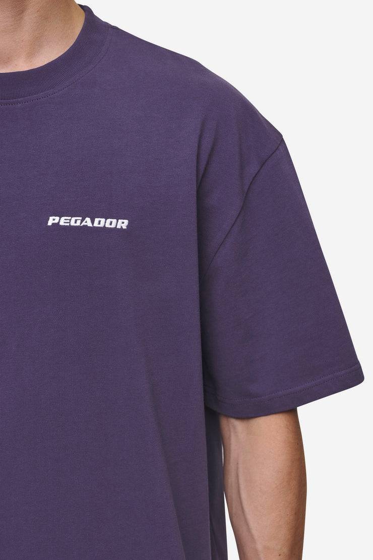 Pegador Logo Oversized Tee Washed Deep Purple