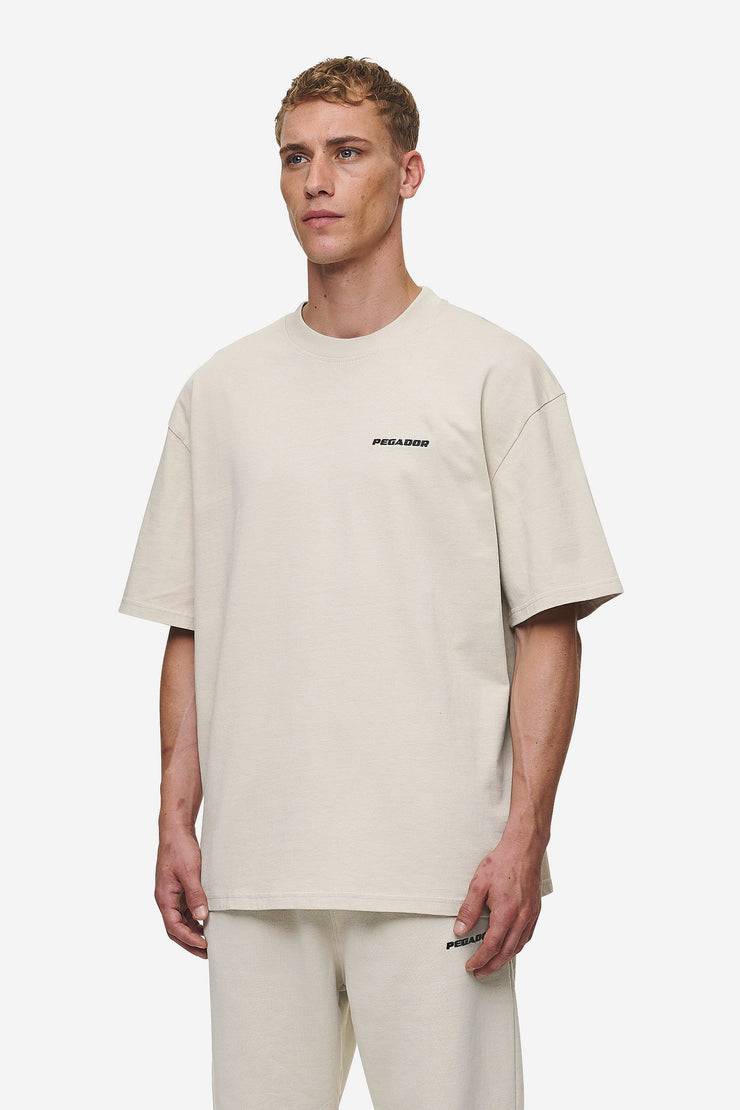 Pegador Logo Oversized Tee Washed Light Beige