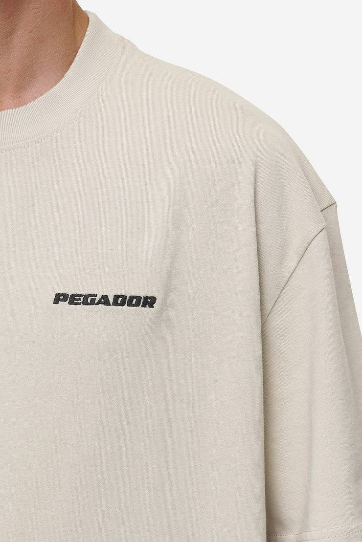 Pegador Logo Oversized Tee Washed Light Beige