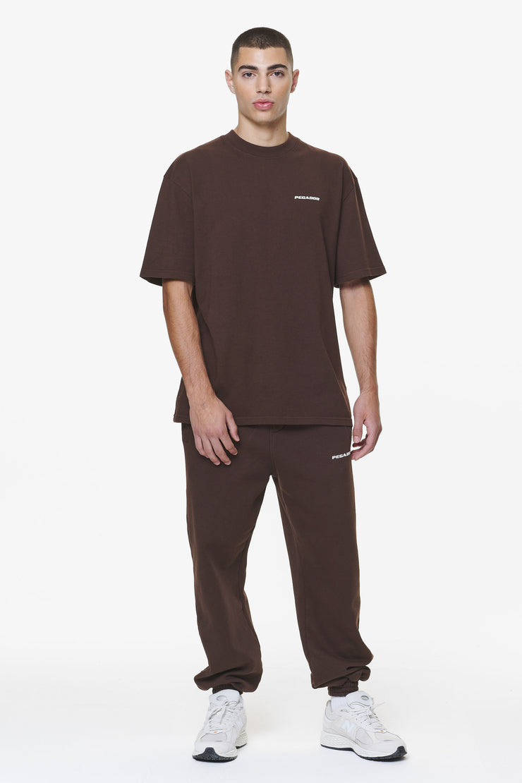 Pegador Logo Oversized Tee Washed Oak Brown Gum
