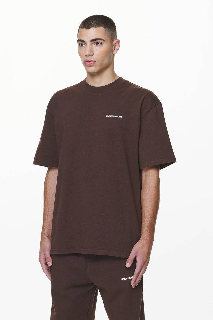 Pegador Logo Oversized Tee Washed Oak Brown Gum