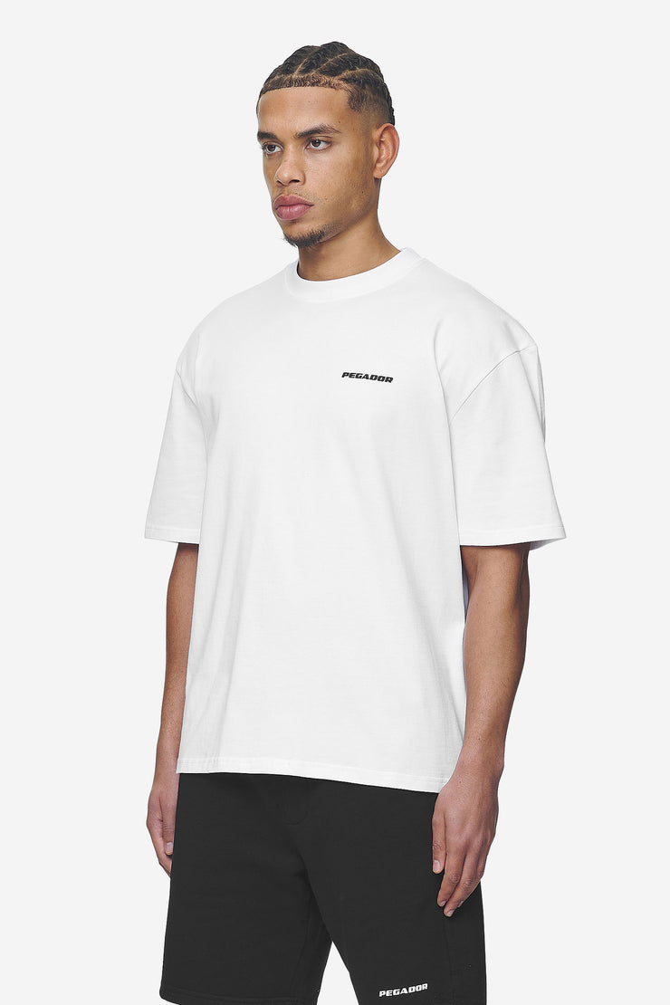 Pegador Logo Oversized Tee White Black Gum