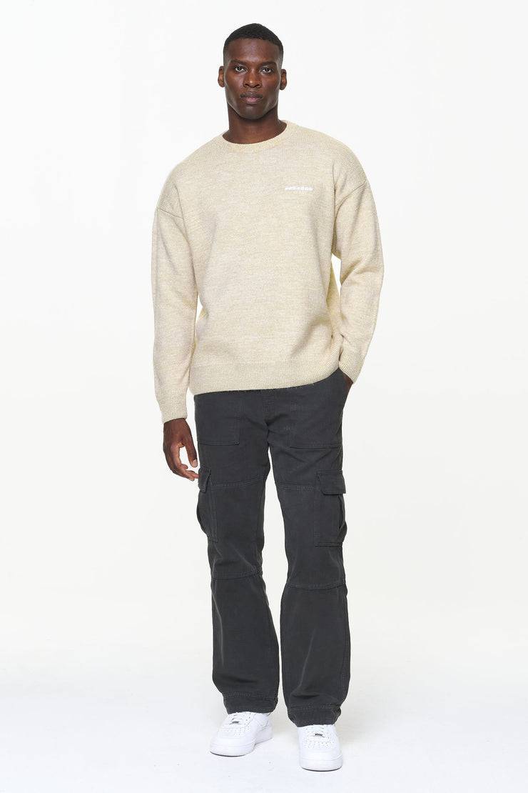 Pegador Logo Shaggy Knit Sweater Kingdom Beige